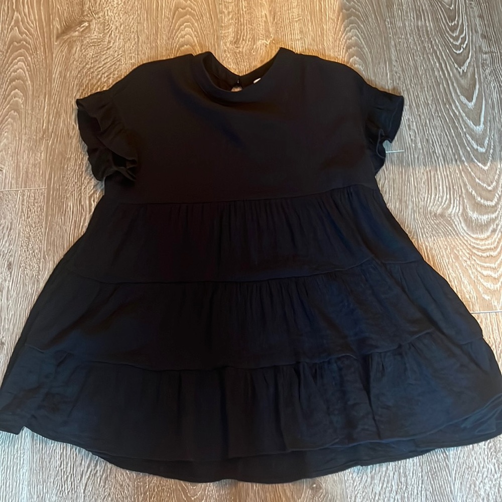 Black babydoll top